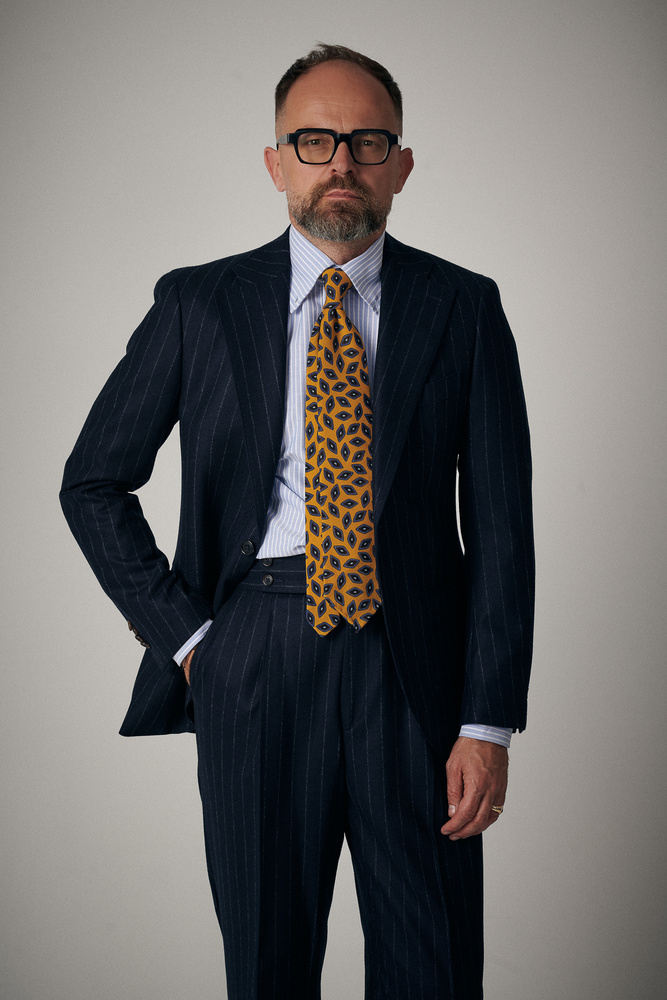 Navy Chalkstripe Flannel Suit | Clothing  Tailoring  Suits