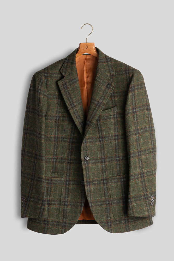 Green Checked Tweed Sportcoat Clothing Tailoring Sportcoats