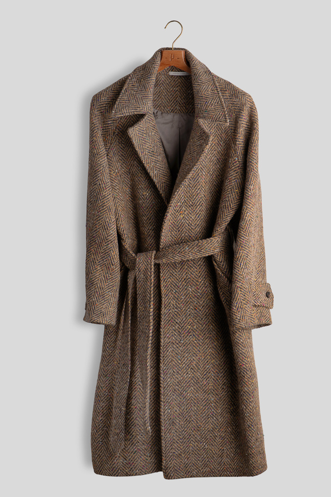 Brown Donegal Tweed Raglan Coat | Clothing  Tailoring  Outerwear